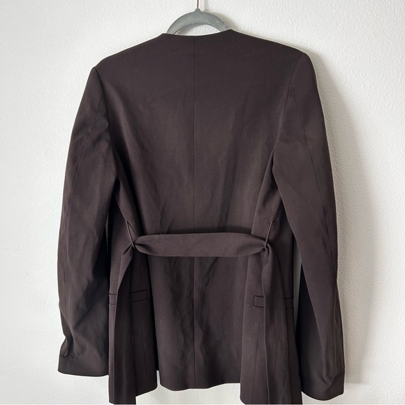 COS wool collarless belted blazer - Picture 7 of 10